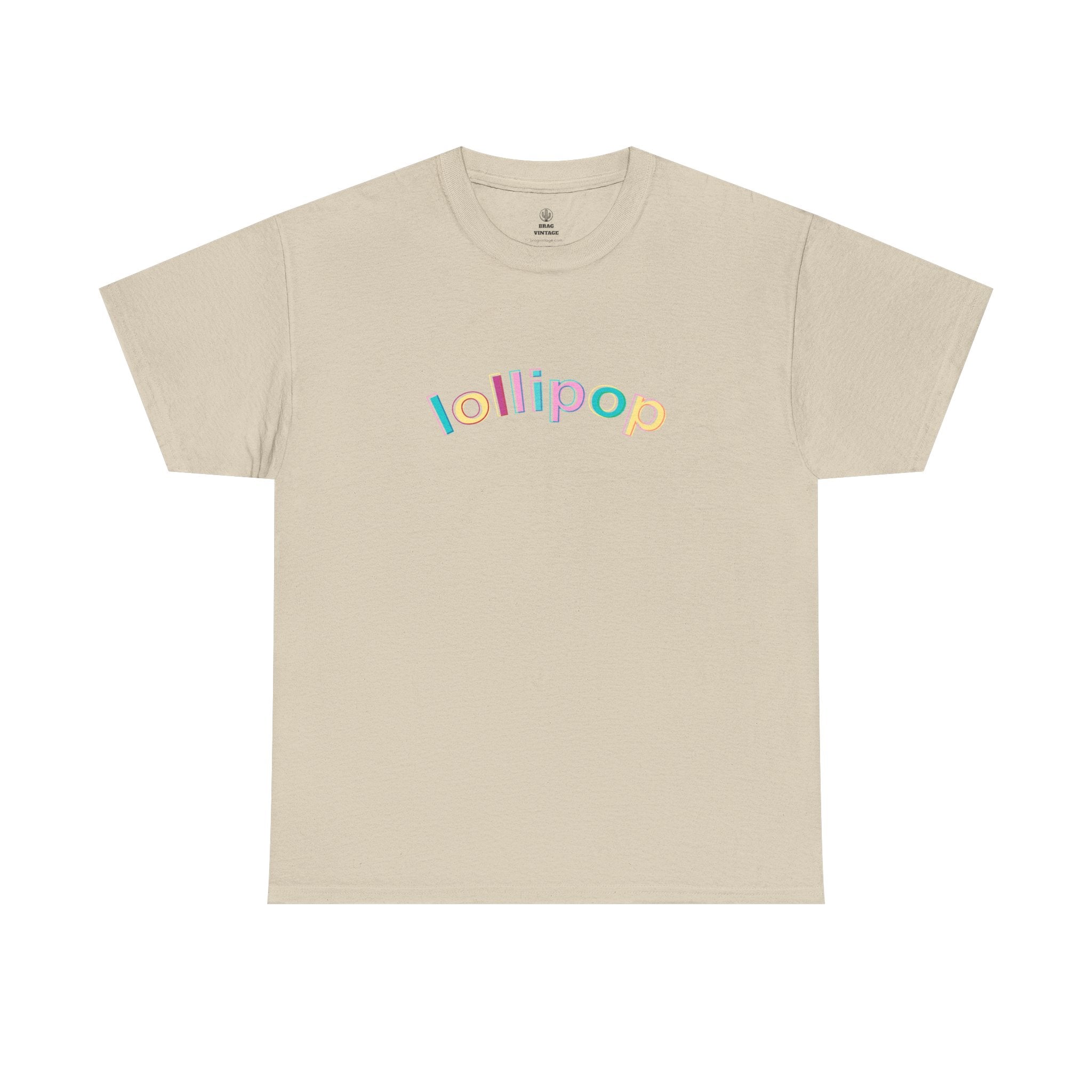 Brag Vintage Womens Oversized Lollipop T-Shirt Sand