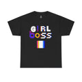 Brag Vintage Womens Loose Fit Girl Boss T-Shirt Black Black
