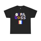 Brag Vintage Womens Loose Fit Girl Boss T-Shirt Black Black