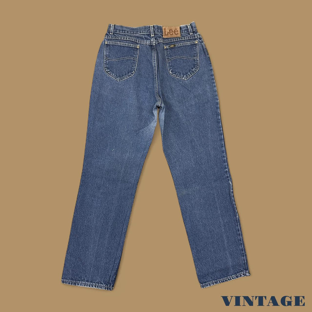 Vintage Lee Straight Leg Boyfriend Jeans Dark Blue W29 L30