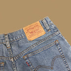Vintage Y2k Levi's Raw Hem Bootcut Jeans Mid Blue W32 L27