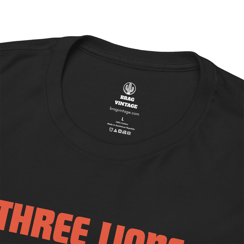 Brag Vintage Three Lions Unisex Football T-Shirt