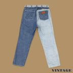 Vintage Special Edition Peter Max X Wrangler Straight Leg Two Tone Boyfriend Jeans Blue W30 L26