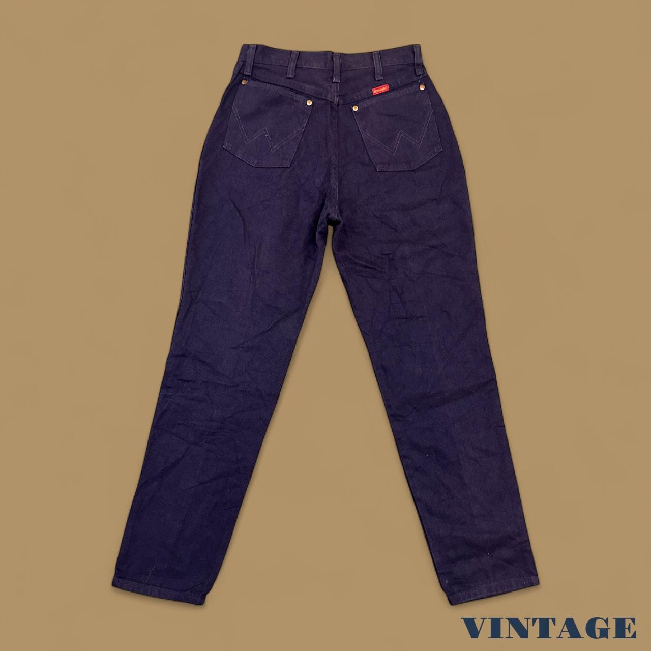 Vintage Wrangler USA Made Straight Leg Mom Jeans Dark Purple W28 L32
