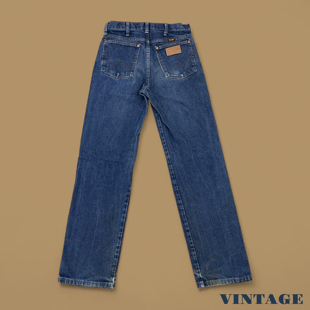 Vintage Wrangler USA Straight Leg Boyfriend/Mom Jeans Dark Blue W28 L32