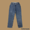 Vintage 90s Lee Elastic Baggy Tapered Leg Jeans Mid Blue W30 L32