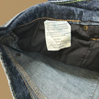 Vintage Wrangler Raw Hem Slim Straight Leg Ankle Jeans Dark Blue W31 L30