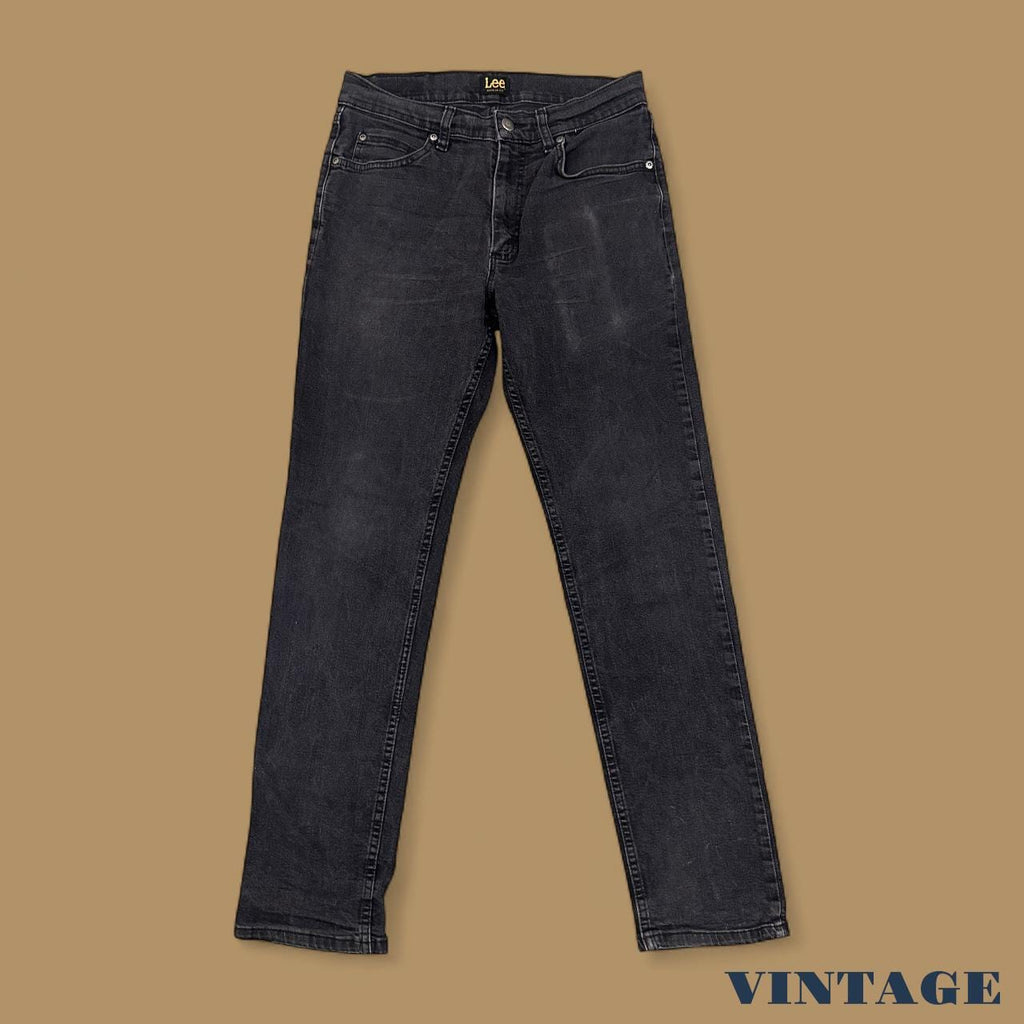 Vintage Lee Straight Leg Jeans Charcoal Grey W30 L32