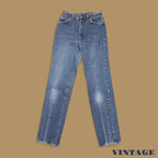 Vintage Lee Straight Leg Boyfriend Jeans Dark Blue W28 L32