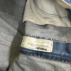 Vintage Wrangler USA Raw Hem Straight Leg Cropped Jeans Mid Blue W38 L26