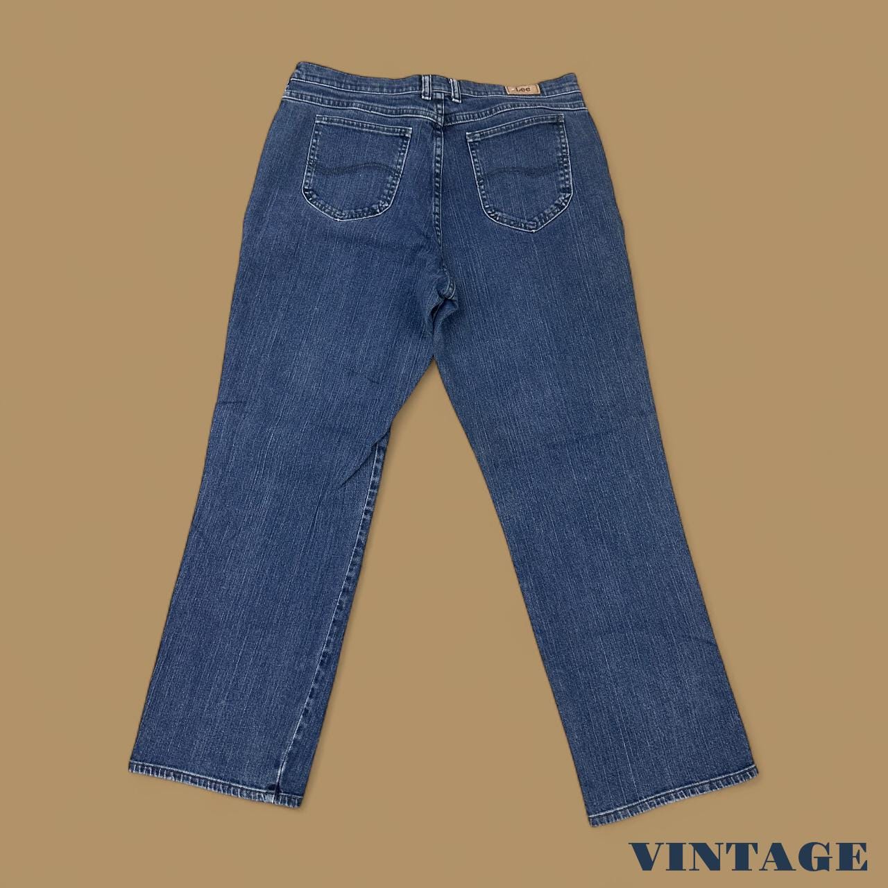 Vintage Lee Relaxed Straight Leg Boyfriend Jeans Dark Blue W36 L30