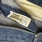 Vintage Wrangler Flame Resistant Raw Hem Straight Leg Jeans Dark Blue W34 L31