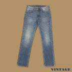Vintage Lee Slim Straight Leg Boyfriend Jeans Mid Blue W32 L32