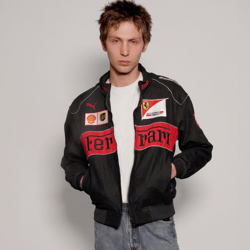Vintage Ferrari Racing Jacket Black