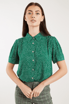 Louche Barclay Scatter Dot Print Short Sleeve Shirt