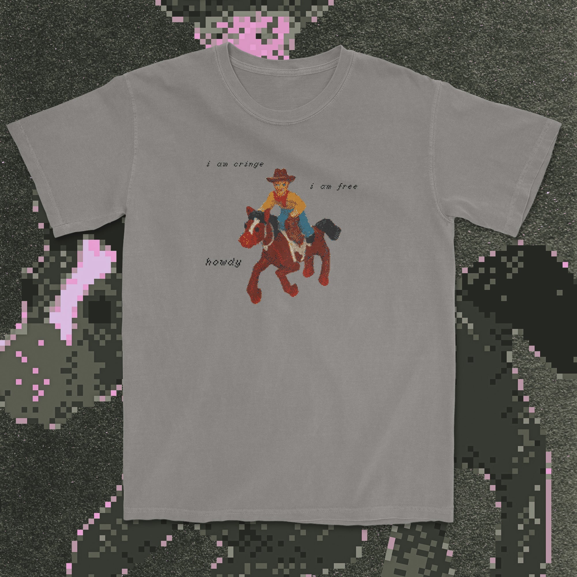 i am cringe / i am free - t-shirt Grey