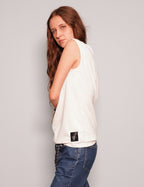 'Purple Haze' Vest in Ecru