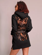 Party Back Hoodie Dress in Black
