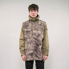 IMMORTAL Hooded Desert Parka Jacket in Khaki & Camo