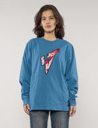 ST Aladdin Sane Long Sleeve Logo Tee in Blue