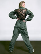 Party Back Jumpsuit in Khaki