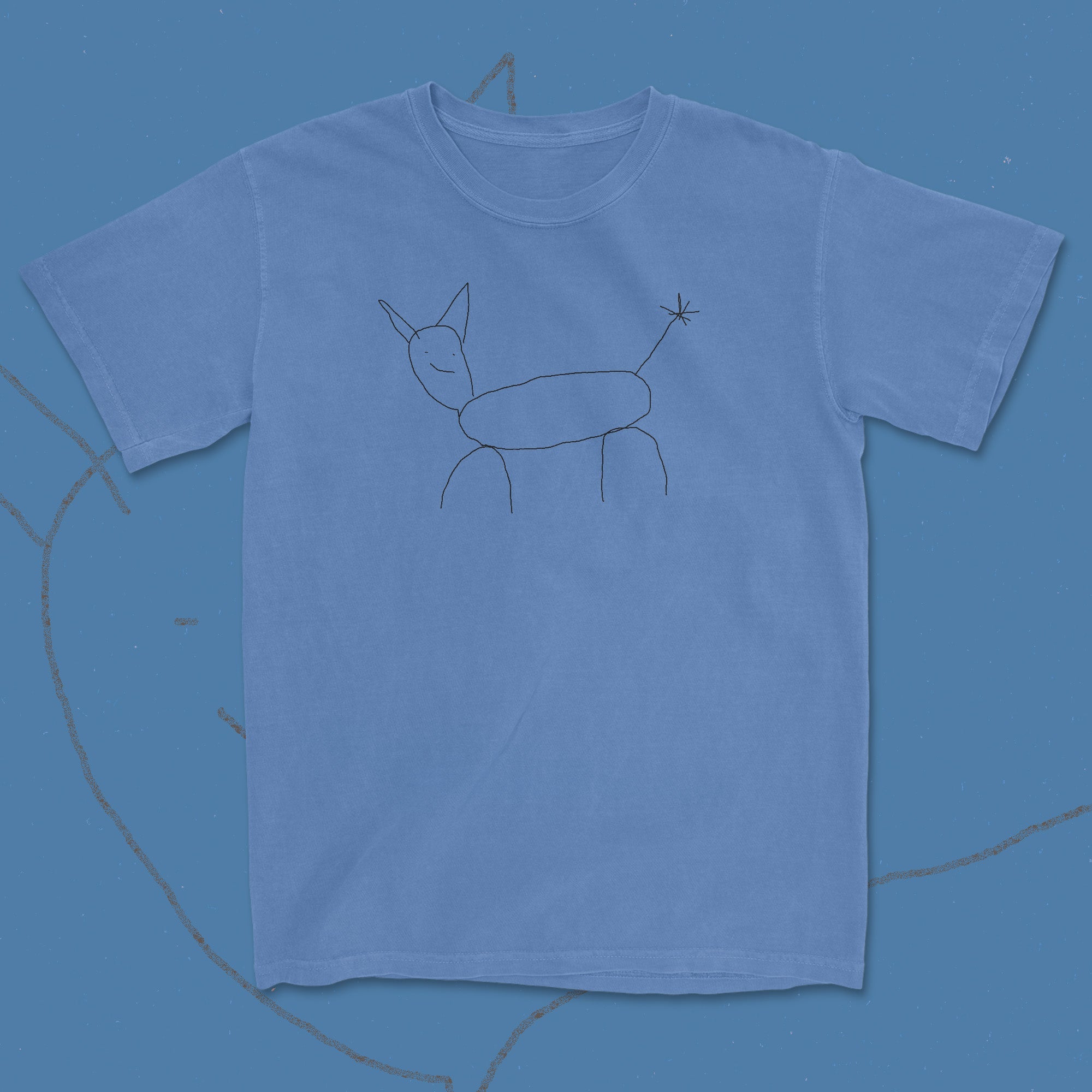 dog - t-shirt Flo Blue