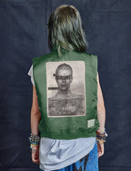 'Saint' Bomber Gilet in Green