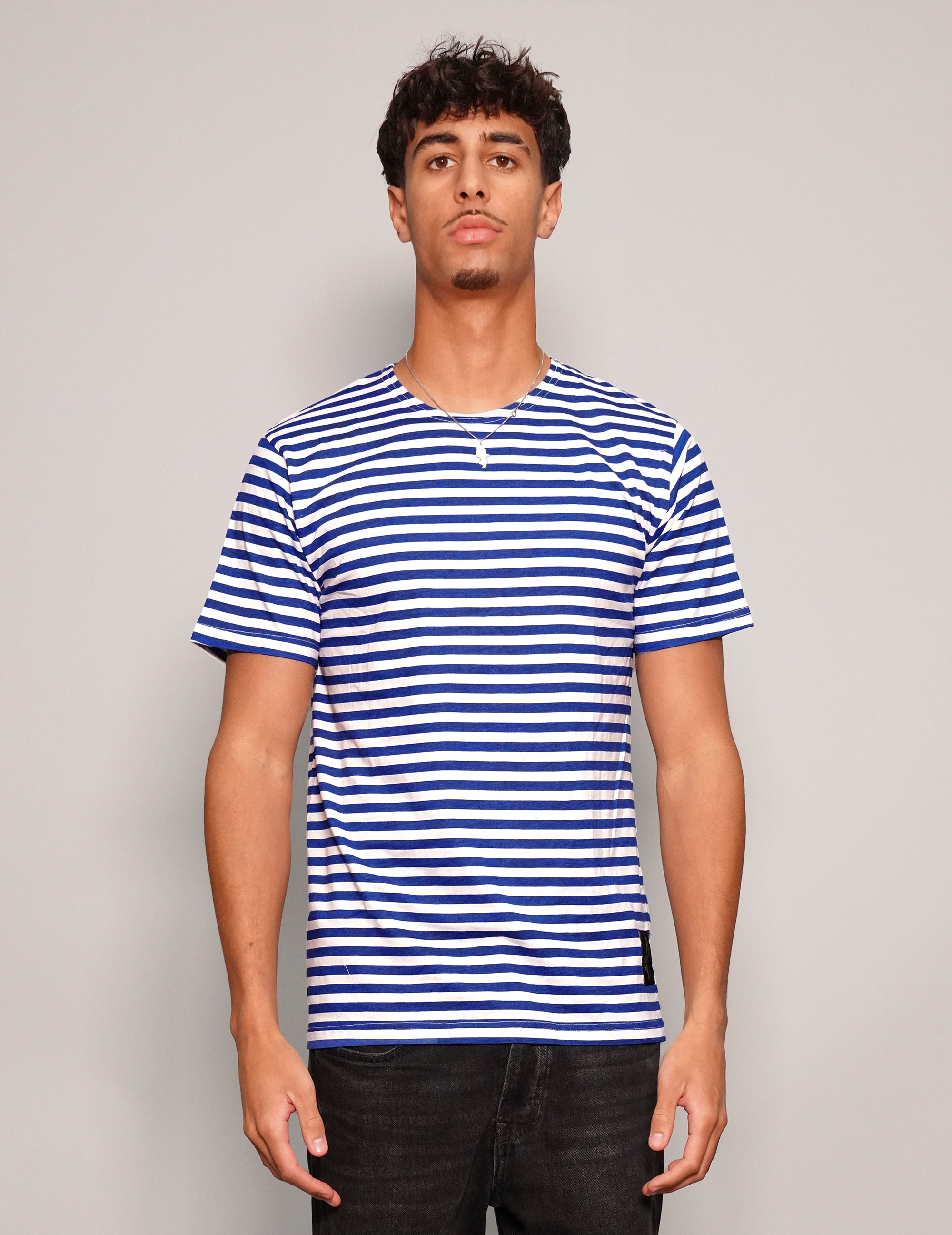 Vintage Naval T-Shirt in Blue Stripe