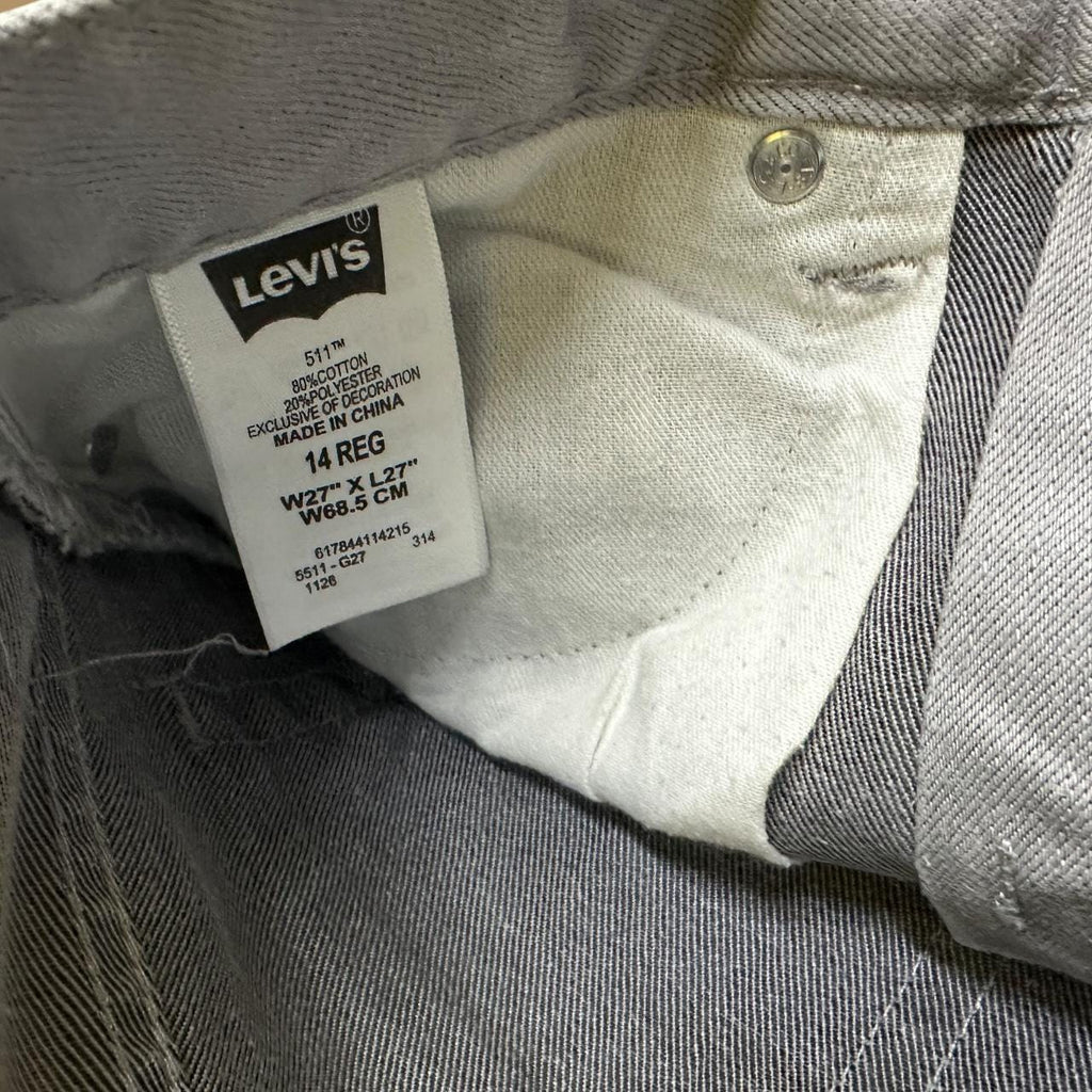Vintage Levi's 511 Slim Straight Leg Boyfriend Jeans Grey W27 L27