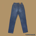 Vintage Lee Straight Leg Boyfriend Jeans Dark Blue W26 L32
