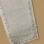 Vintage 90s Lee Elastic Waist Tapered Leg Mom Jeans Beige/Grey W28 L30