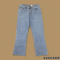 Vintage Y2k Levi's Raw Hem Bootcut Jeans Mid Blue W32 L27