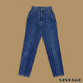 Vintage 80s Lee USA Made Tapered Leg Mom Jeans Dark Blue W26 L30