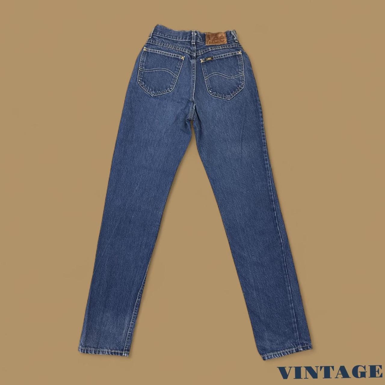 Vintage Lee Straight Leg Boyfriend Jeans Dark Blue W23 L32