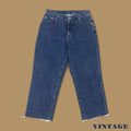 Vintage Lee Relaxed Fit Raw Hem Jeans Dark Blue W32 L24