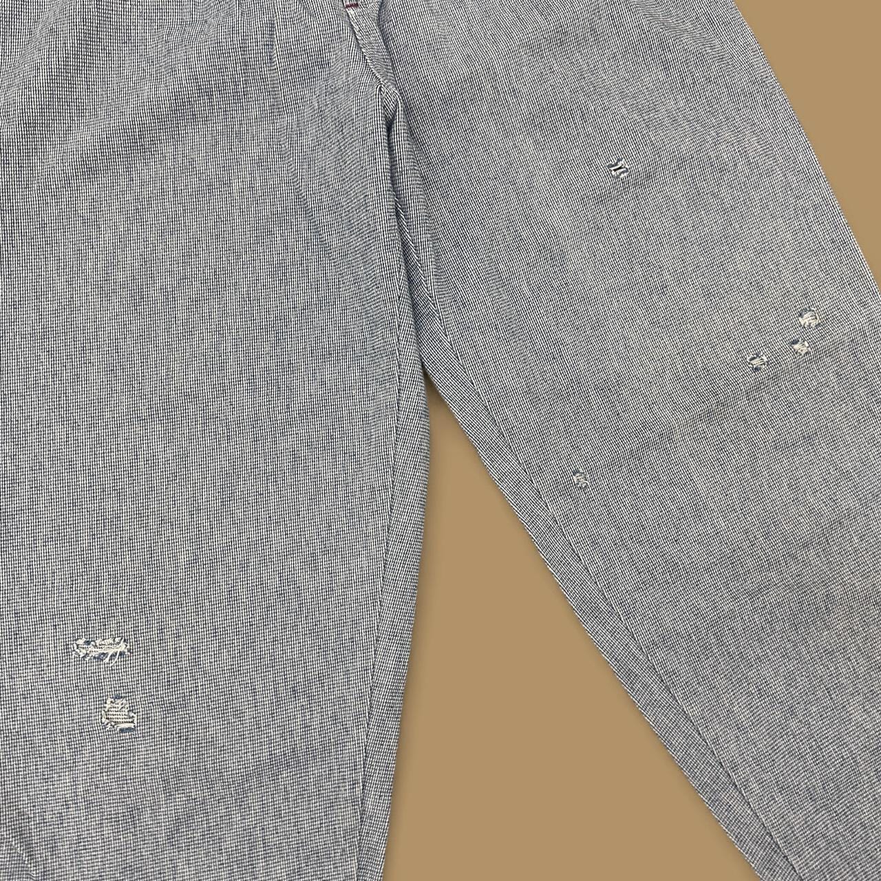 Vintage 80s Lee Tapered Leg Paperbag Distressed Mom Jeans Mid Blue W25 L30