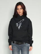 ST Hoodie in Black with Silver Lined Logo