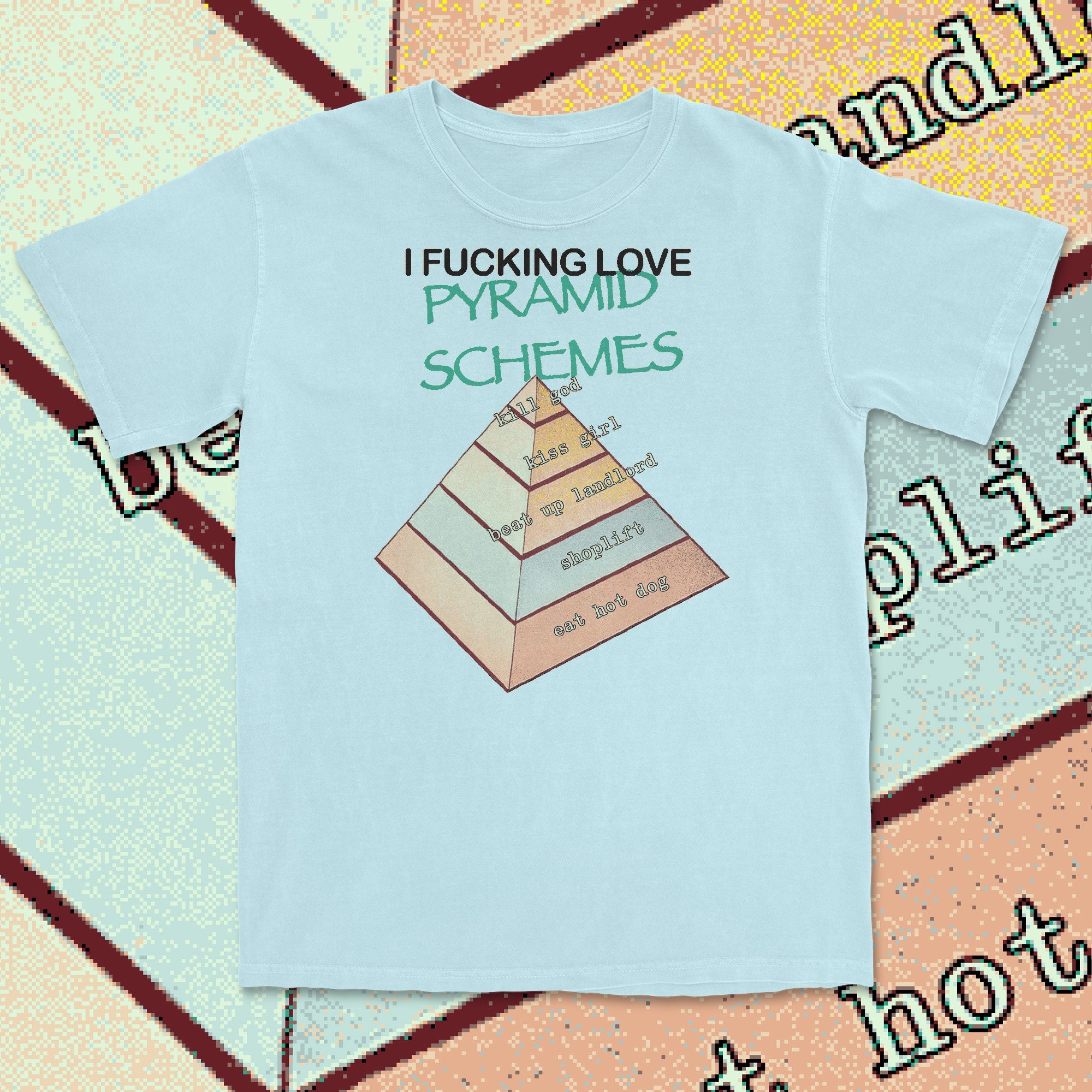 pyramid schemes - t-shirt Chambray