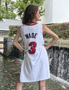 Vintage Adidas NBA Miami Heat Dwyane Wade Jersey White Large