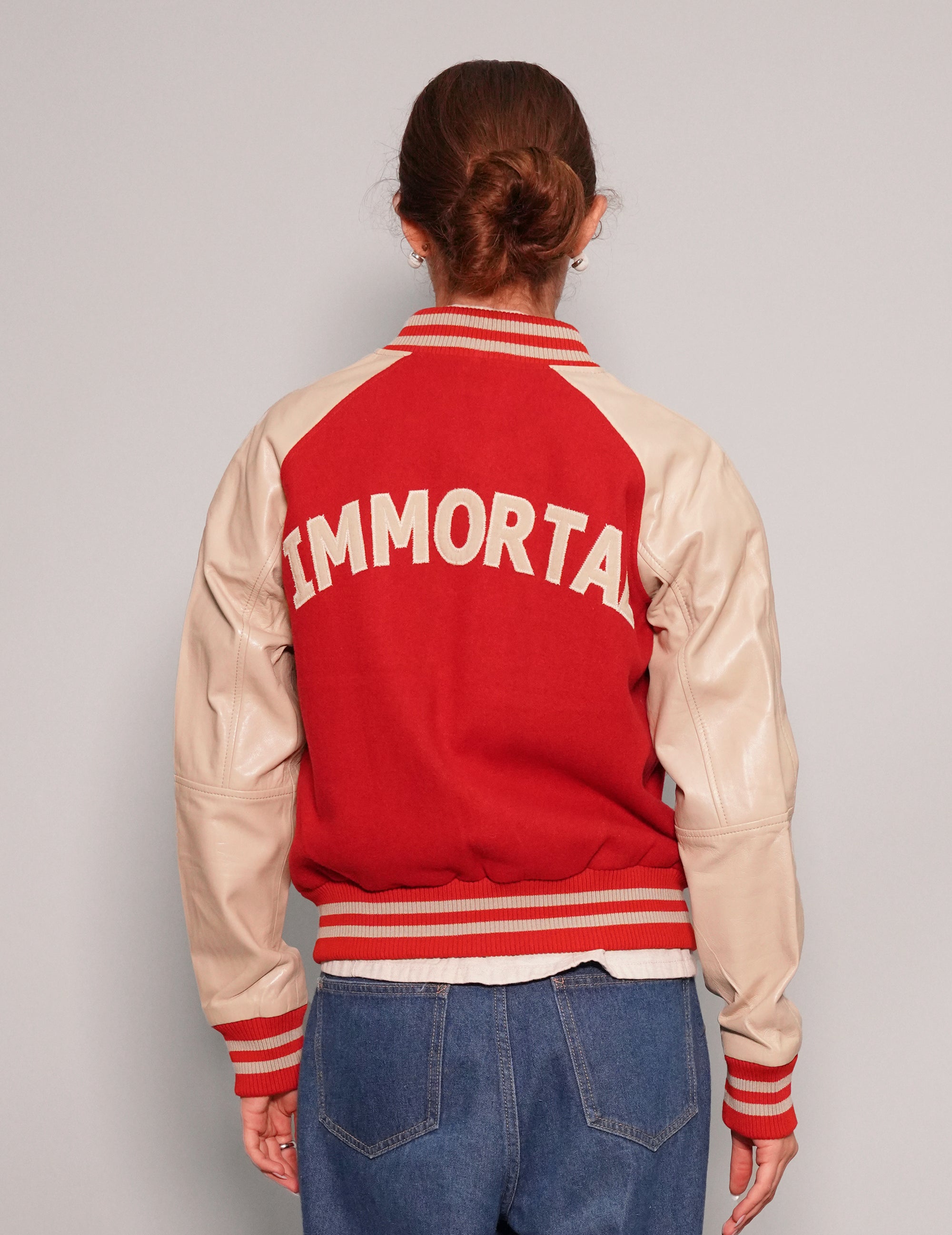 IMMORTAL Varsity Bomber Jacket Red