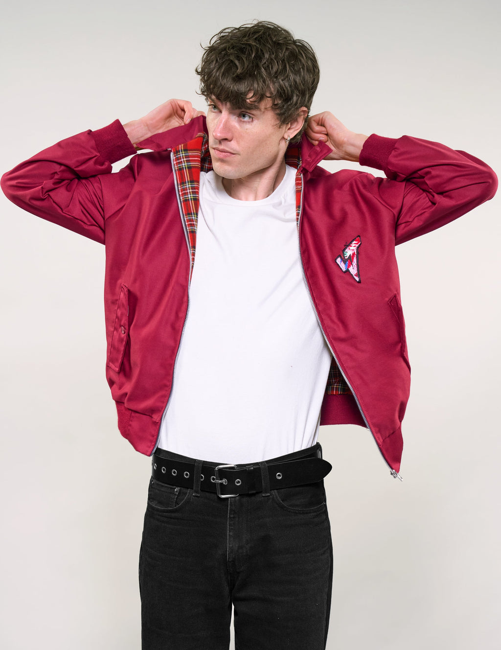 Classic Harrington Jacket in Burgundy