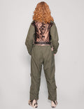 Party Back Jumpsuit in Khaki