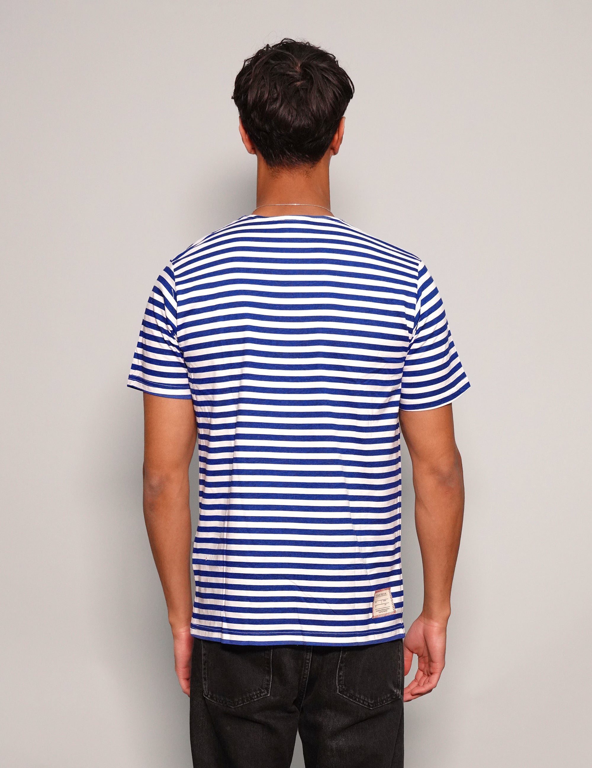 Vintage Naval T-Shirt in Blue Stripe