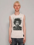 'Purple Haze' Vest in Ecru