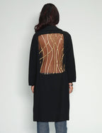 Party Back Coat - Gold Sequin - Black