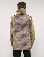 IMMORTAL Hooded Desert Parka Jacket in Khaki & Camo