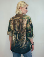 Party Back Shirt - Gold Sequin - Camo