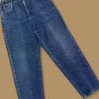 Vintage 90s Lee Elastic Waist Tapered Leg Mom Jeans Dark Blue W30 L28
