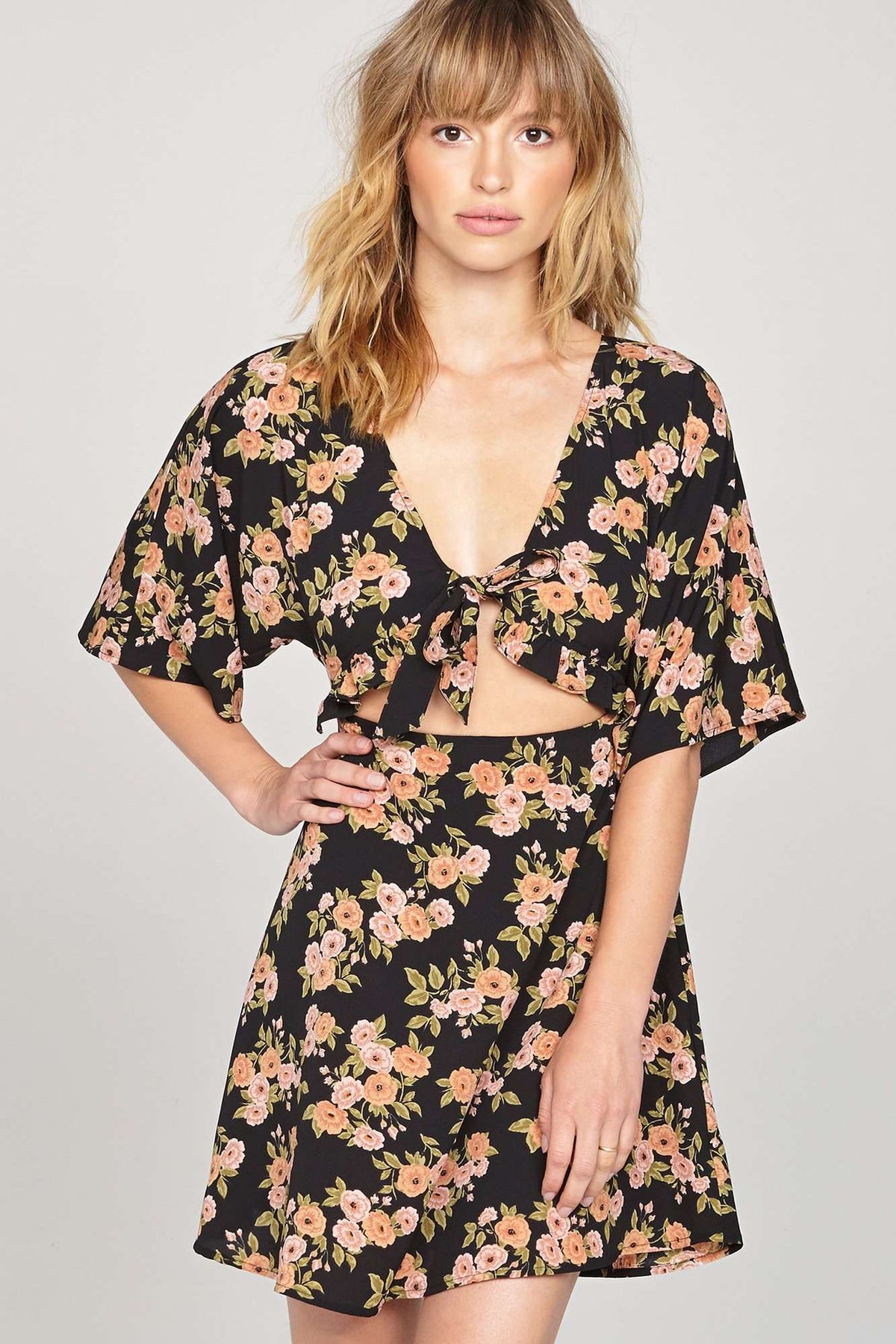 Amuse society Floral Envy dress Black S