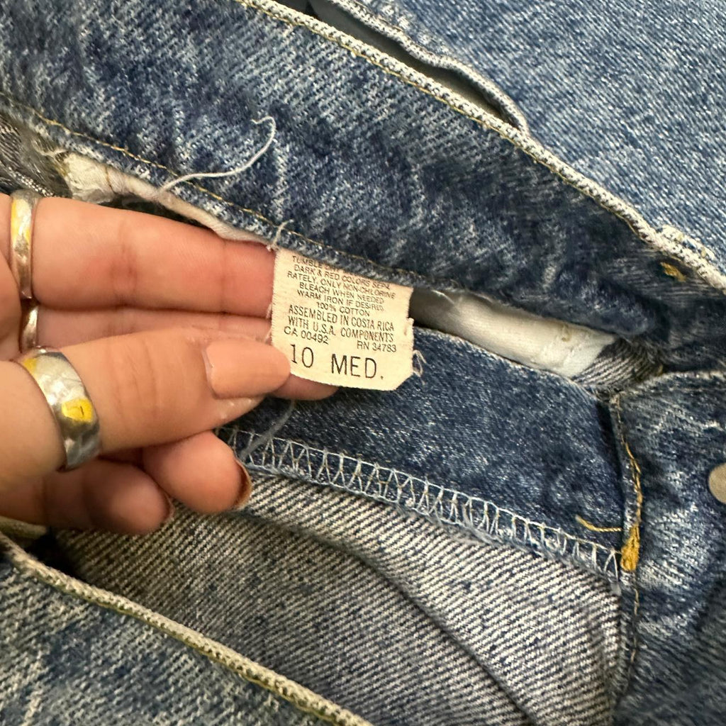 Vintage 90&#39;s Lee Tapered Leg Mom Jeans Mid Blue W27 L30
